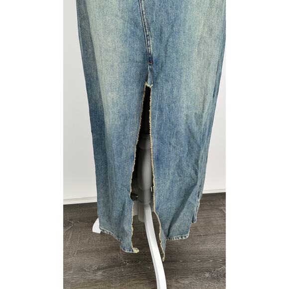 Urban Revivo Split Hem Sleeveless Denim Dress Blue Womens 8 New Jean - Picture 5 of 15